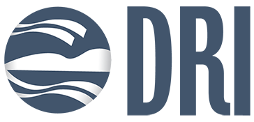 official-dri-logo-trans-bkgd 175px DRI logo with a blue sphere and white lines indicating earth, air, and water.
